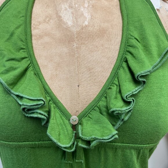 New Jersey Knit Halter Ruffle Trim Sun Dress Size Small - Picture 3 of 4